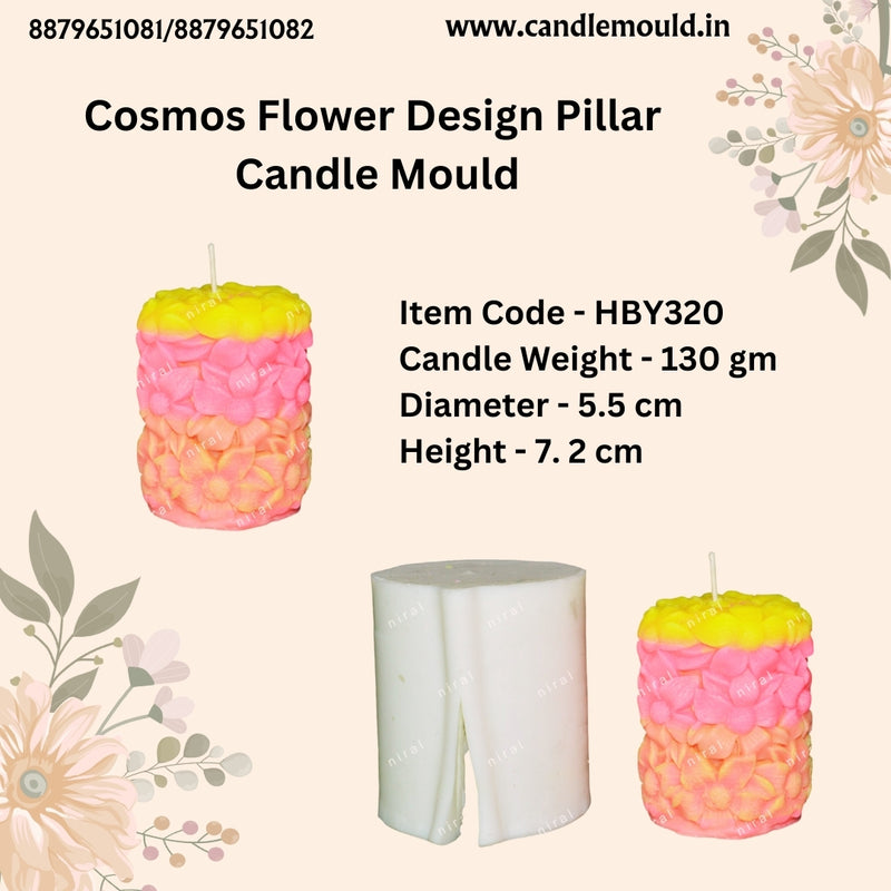 Cosmic Floral Creation Silicone Candle Mould HBY320, Niral Industries
