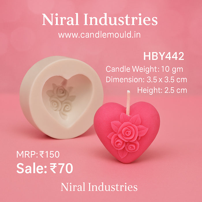 Enchanting Blooms Silicone Candle Mold HBY442, Niral Industries
