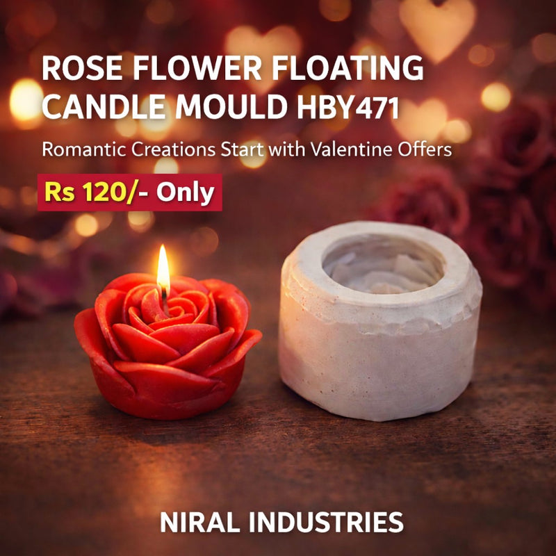 Niral Industries Rose Flower Floating Candle Mould.