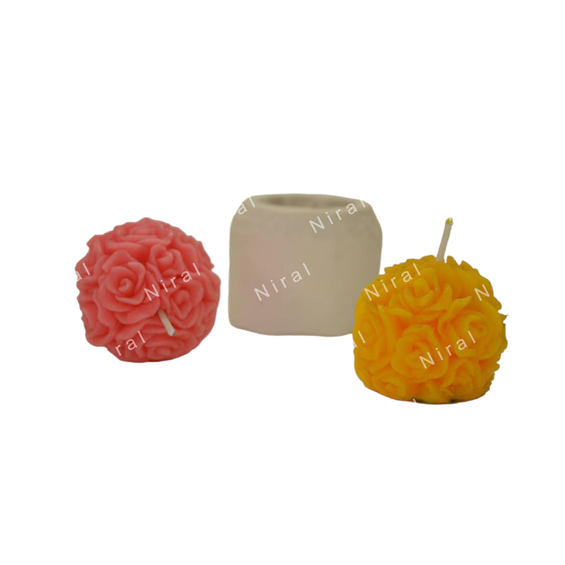 Petite Rose Sphere Candle Mold HCM21823, Niral Industries