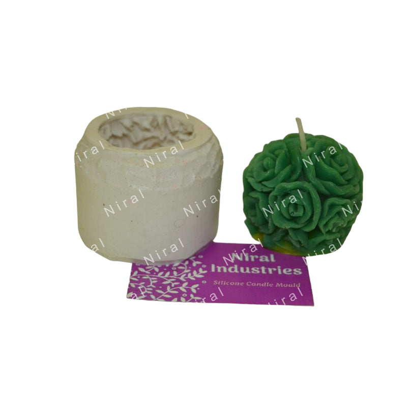 Petite Rose Sphere Candle Mold HCM21823, Niral Industries