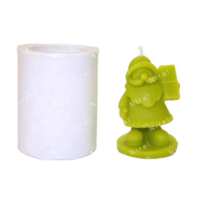 Merry Melody Santa silicone Candle Mold HCM22403, Niral Industries