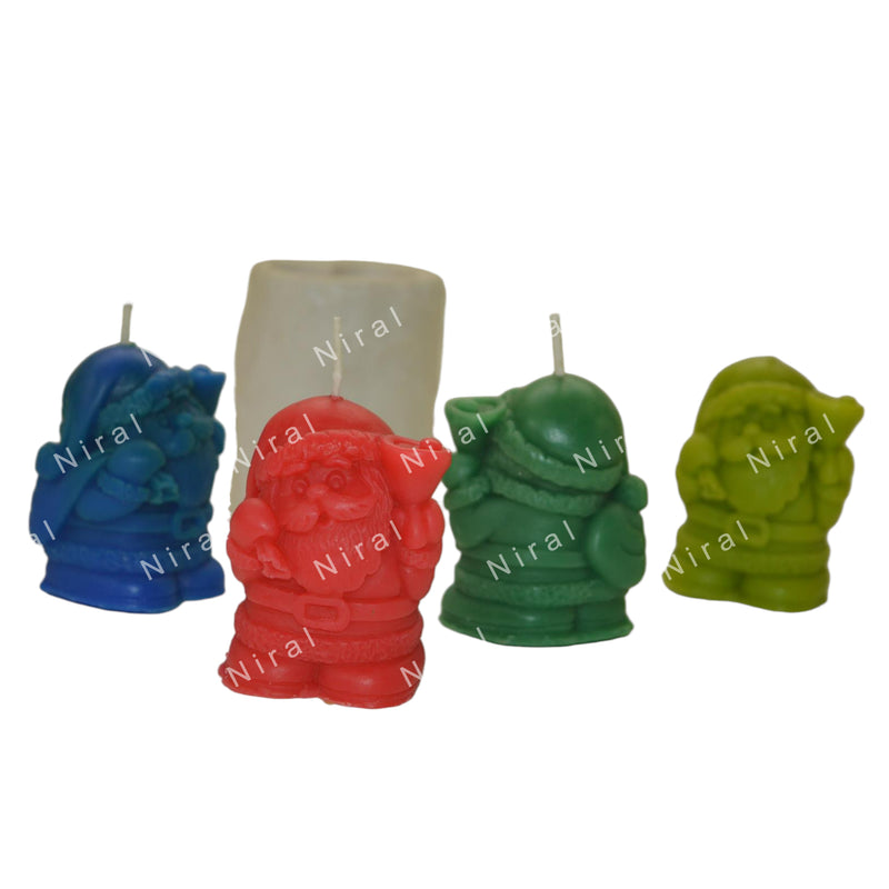 Jolly Santa Silicone Candle Mold HBY569, Niral Industries