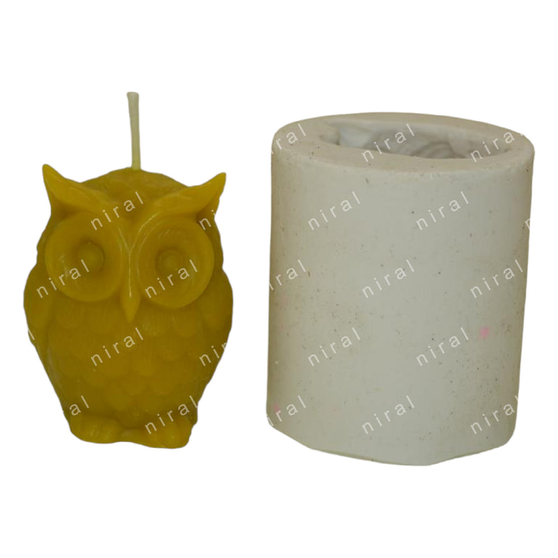 Niral Industries Small Owl Silicone Rubber Candle Mould