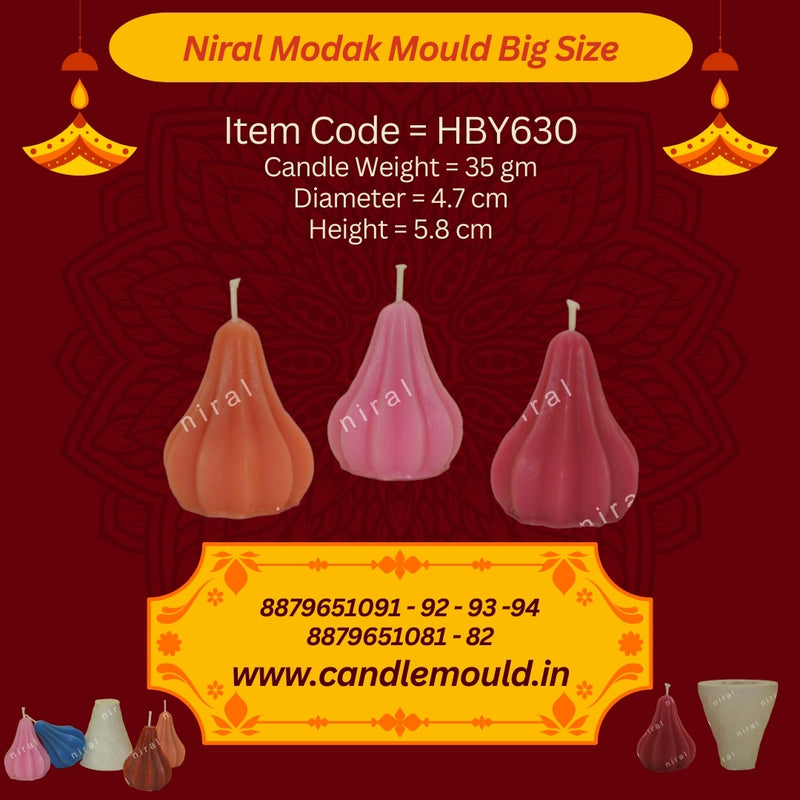 Modak Silicone Candle Mould HCM21219, Niral Industries.