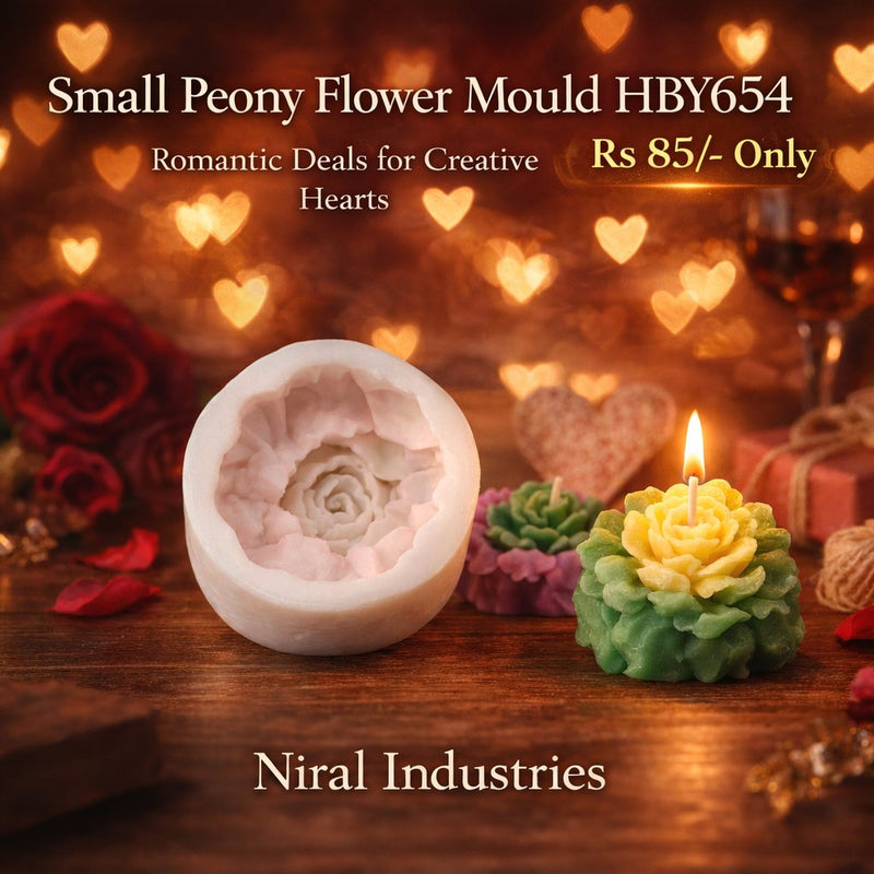 Small Peony Flower Mould HBY654, Niral Industries.