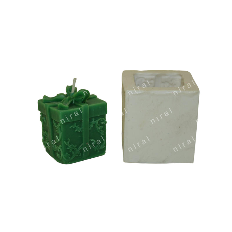 Joyful Gift Box Silicone Candle Mould HBY657, Niral Industries