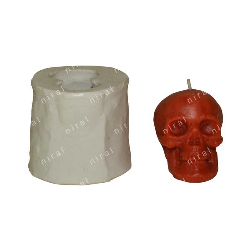Small Skull Shape Silicone Candle Mould