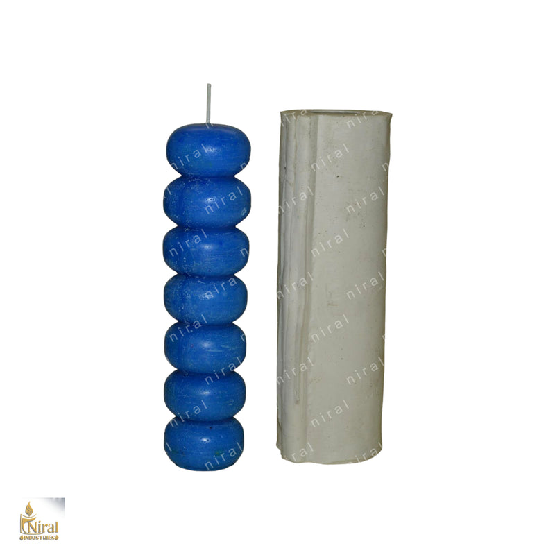 7 Knob Chakra Healing Silicone Candle Mould HBY712, Niral Industries.