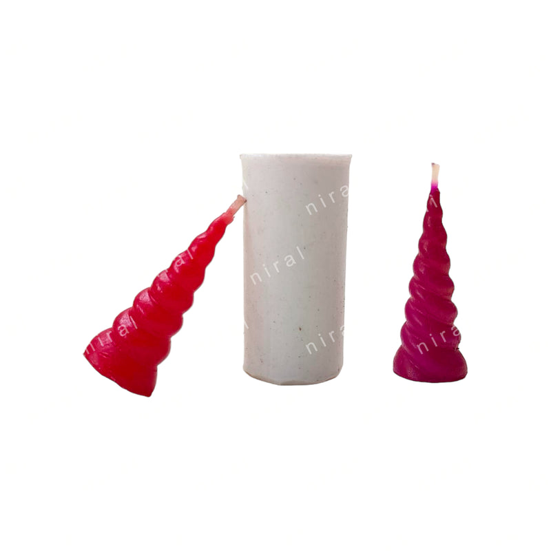 Miniature Unicorn Horn Candle Mould HCM21801, Niral Industries
