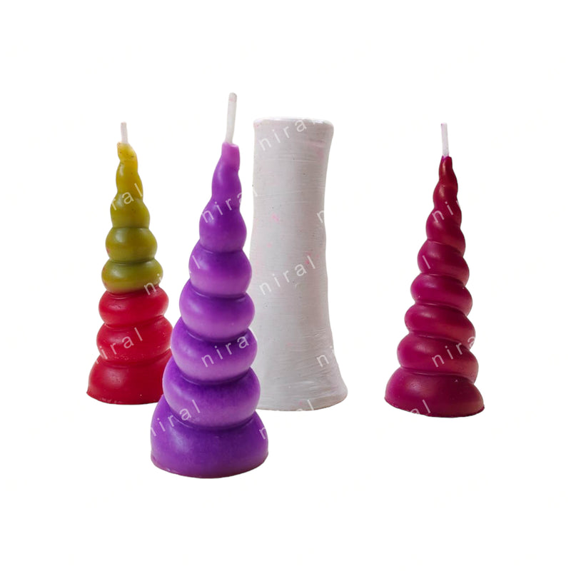 Magical Unicorn Horn silicone Candle Mold HCM21816, Niral Industries