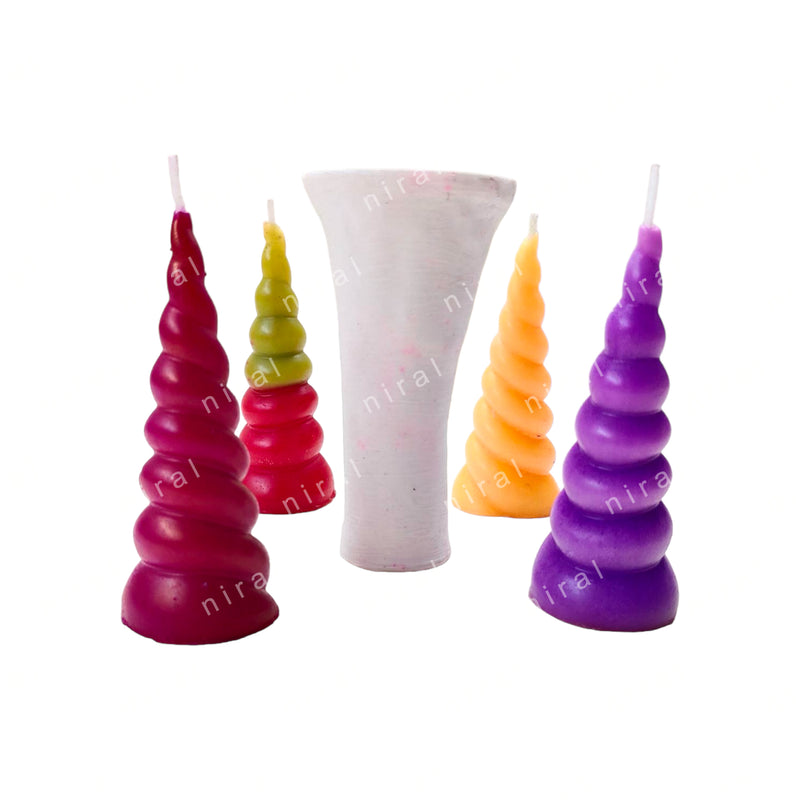 Magical Unicorn Horn silicone Candle Mold HCM21816, Niral Industries