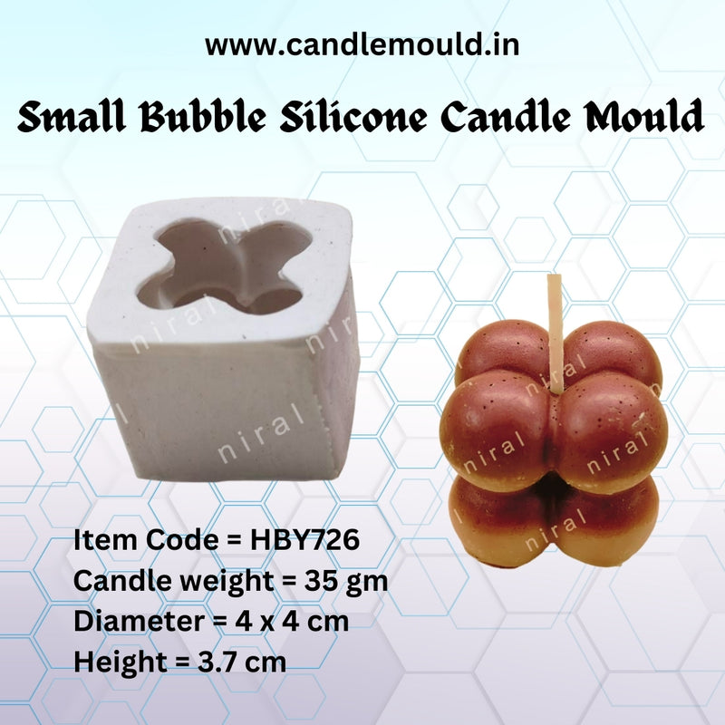 Niral Industries Small Bubble Thick, Stretchable & Durable Heavy Duty Silicone Candle Mould