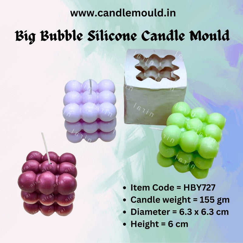 Big Bubble Thick, Stretchable & Durable Heavy Duty Candle Mould HBY727, Niral Industries