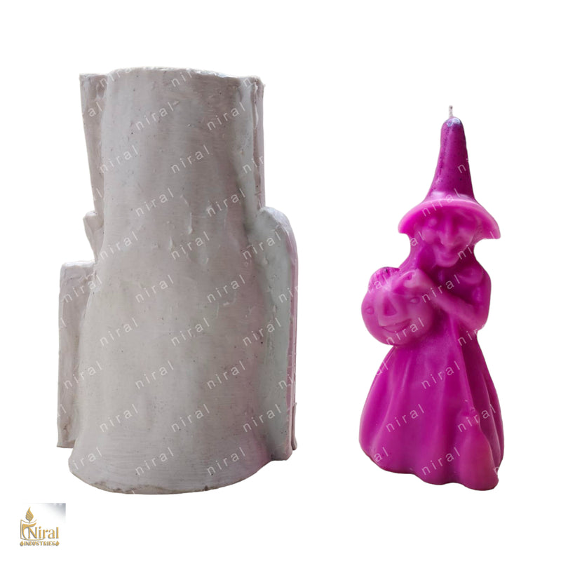 Witch Candle Silicone Mould HBY731, Niral Industries