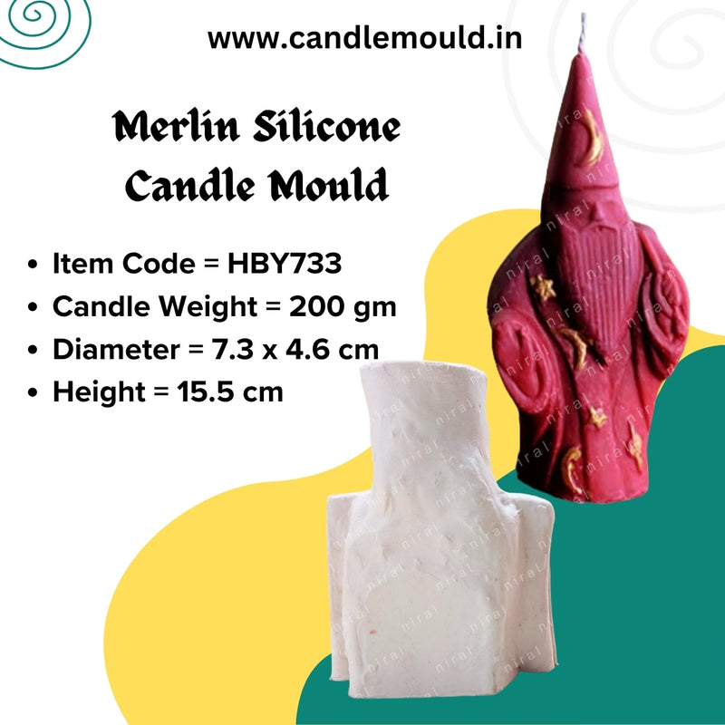 Legendary Mage Silicone Candle Mold HBY733, Niral Industries.