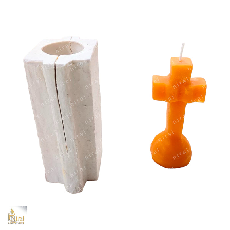 Blessed Cross Silicone Candle Mould HBY734, Niral Industries.