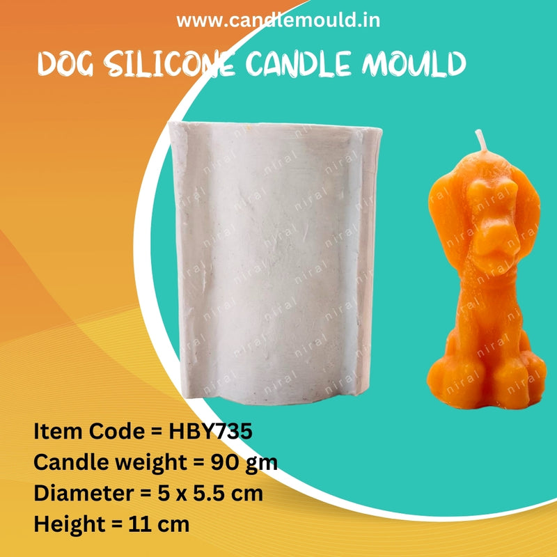 Loyal Doggie Silicone Candle Mold HBY735, Niral Industries