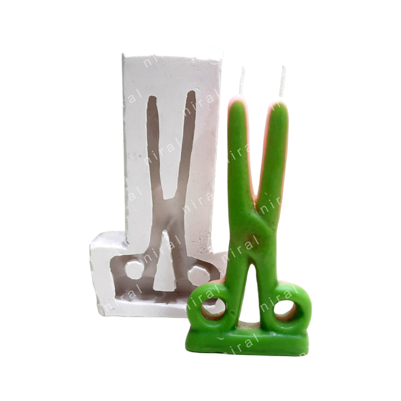 Cord Cutting Scissor Silicone Candle Mold HBY791, Niral Industries