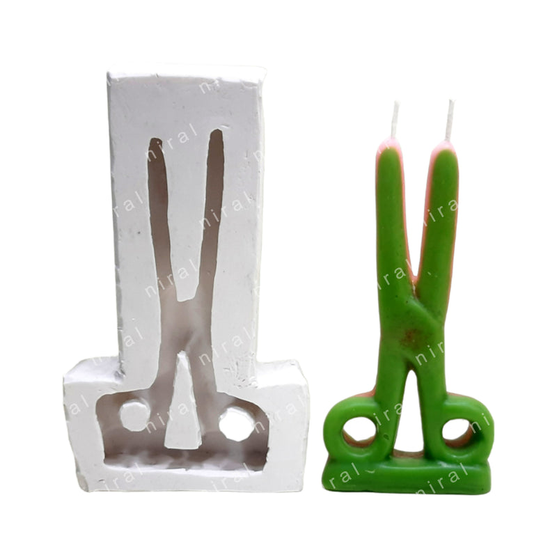Cord Cutting Scissor Silicone Candle Mold HBY791, Niral Industries