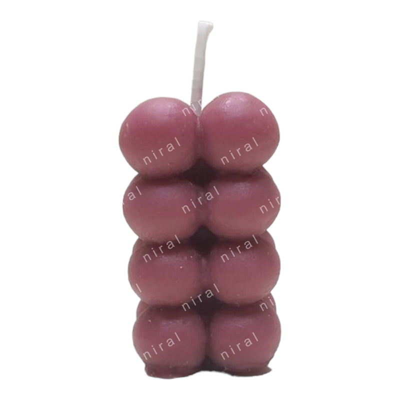 Small Bubble Pillar Silicone Candle Mould HBY795, Niral Industries