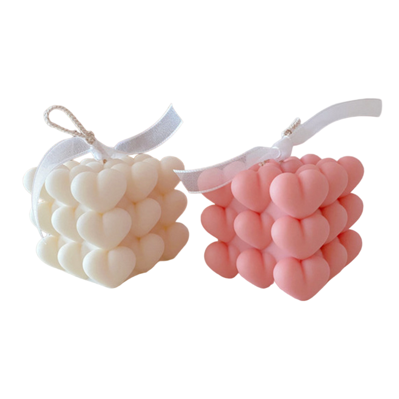 Romantic Heart Bubble Silicone Candle Mold HCM21839, Niral industries