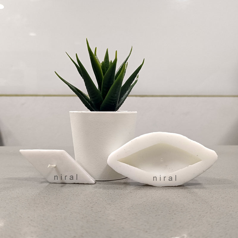 Kaju Katli Big Silicone Candle Mould HBY823, Niral Industries