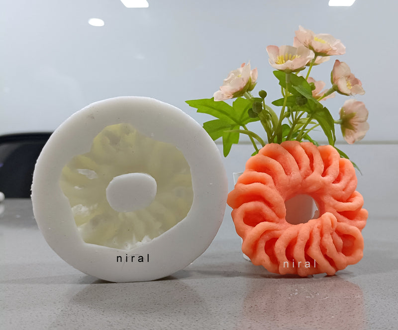 Imrati-Jalebi type Silicone Candle Mould HBY824, Niral Industries