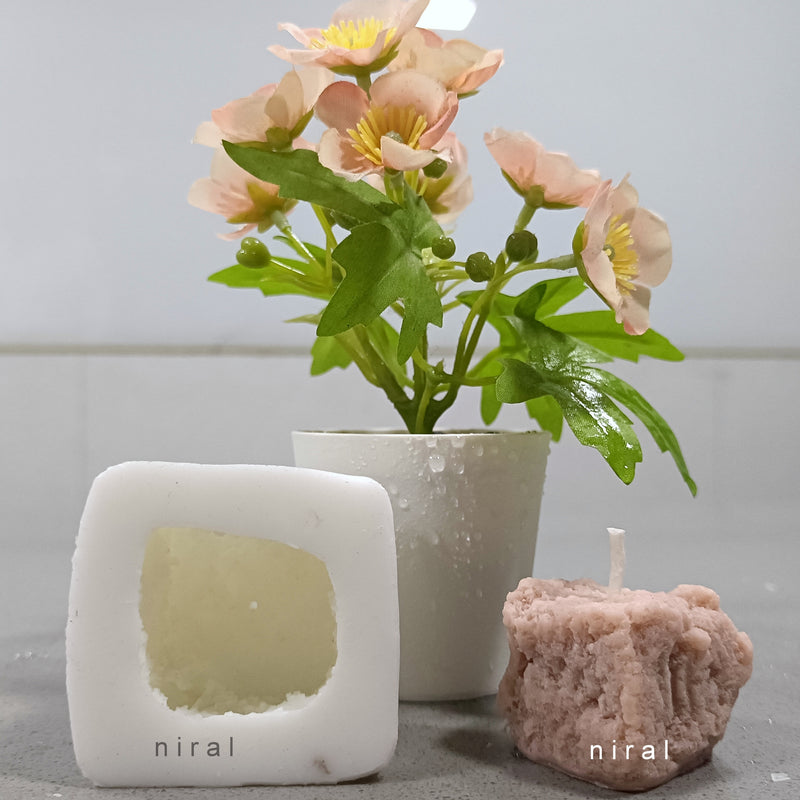 Barfi Square Sweets Silicone Candle Mould HBY825, Niral Industries