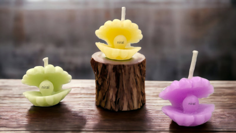 Niral Industries Small Shell With Pearl Silicone Candle Mould HCM21802