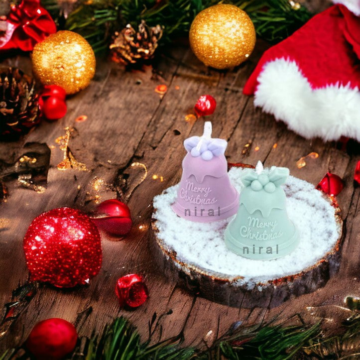 Merry Melody Christmas Silicone Candle Mould HCM22407, Niral Industries