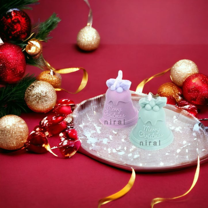 Merry Melody Christmas Silicone Candle Mould HCM22407, Niral Industries