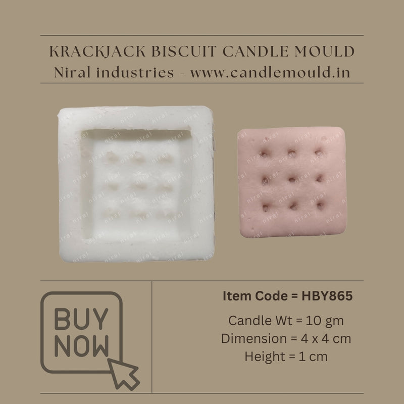 KrackJack Biscuit Silicone Candle Mould  HBY865, Niral Industries