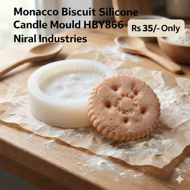 Monacco Biscuit Silicone Candle Mould HBY866, Niral Industries