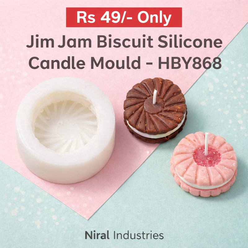 Jim Jam Biscuit Silicone Candle Mould HBY868, Niral Industries