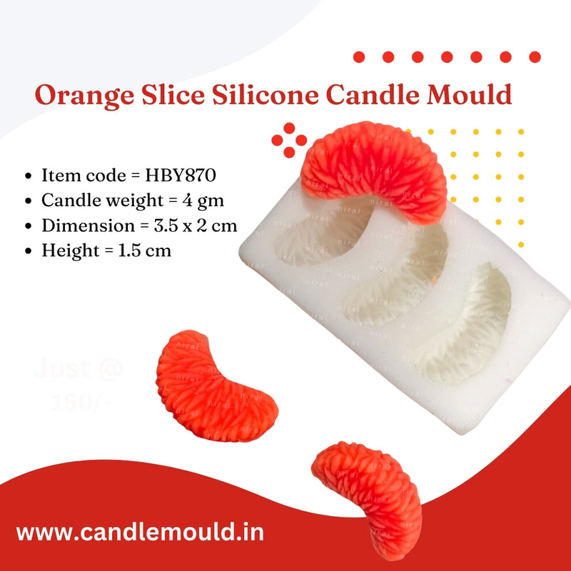 Orange Slice Silicone Candle Mould HCM21702, Niral Industries