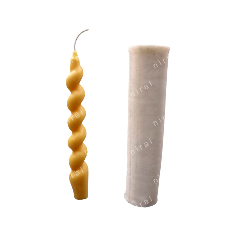 Wide Spiral Long Tapered Silicone Candle Mould HCM21910, Niral Industries