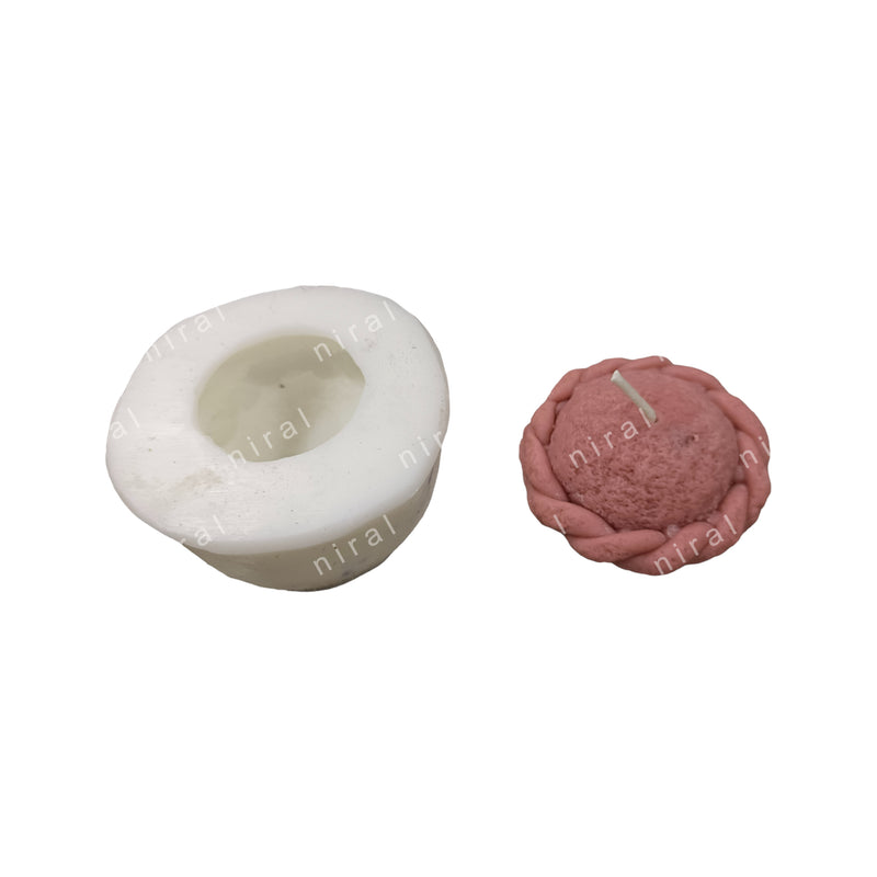 Round Gujiya Silicone Candle Mould HCM21216, Niral Industries
