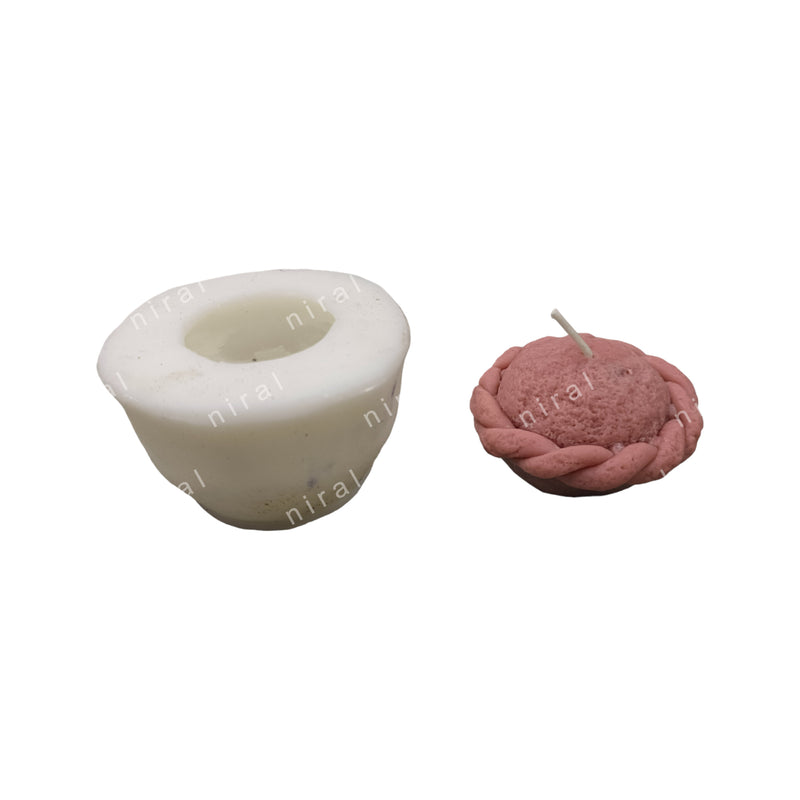 Round Gujiya Silicone Candle Mould HCM21216, Niral Industries