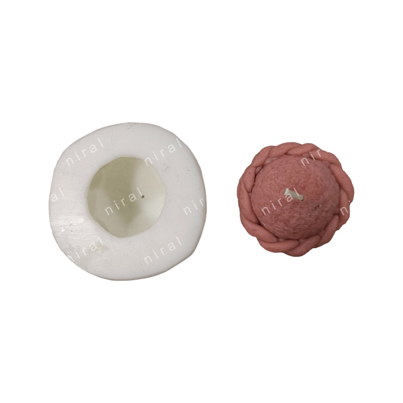 Round Gujiya Silicone Candle Mould HCM21216, Niral Industries