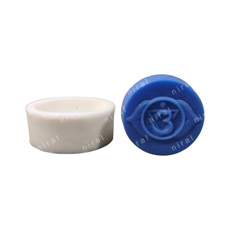 3rd Eye Ajna Chakra Indigo Colour Silicone Candle Mould HBY882, Niral Industries