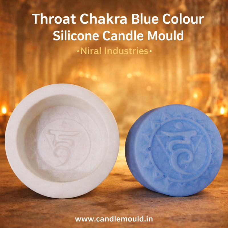 Throat Chakra Blue Colour Silicone Candle Mould - HCM21138 Niral industries