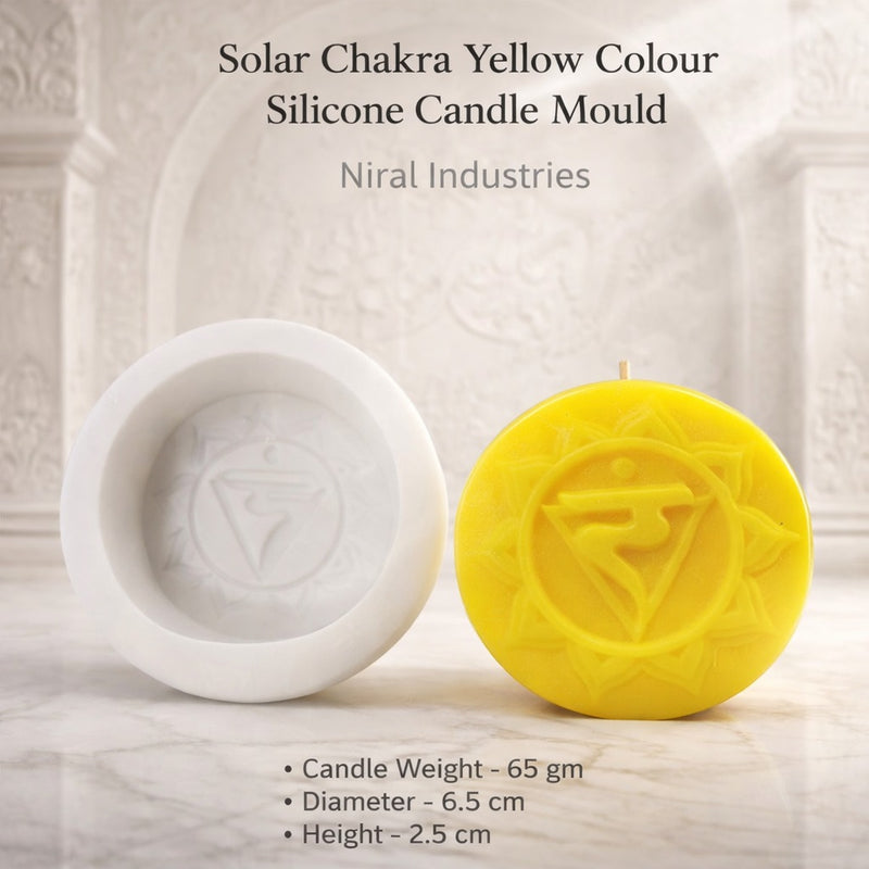 Solar Chakra Yellow Colour Silicone Candle Mould - HCM21140 Niral industries