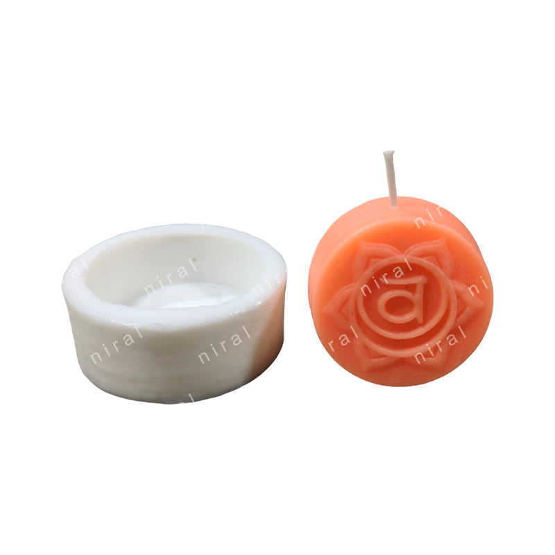 Sacral Chakra Orange Colour Silicone Candle Mould HBY886, Niral Industries