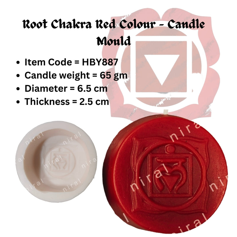 Root Chakra Red Colour Silicone Candle Mould HBY887, Niral Industries