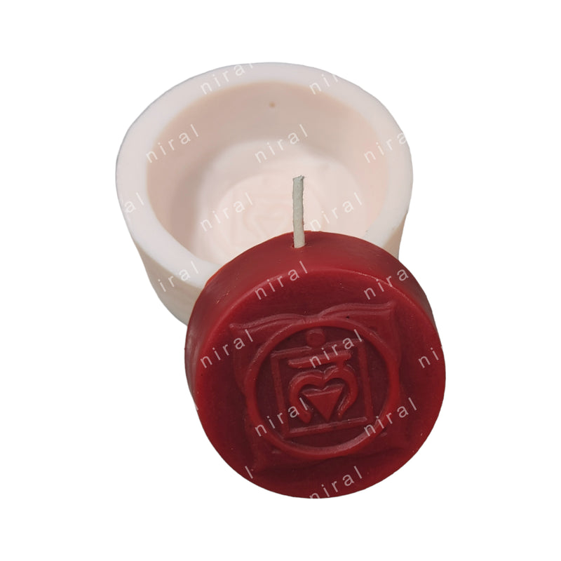 Root Chakra Red Colour Silicone Candle Mould HBY887, Niral Industries