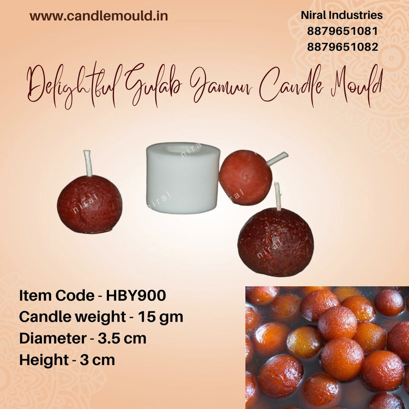 Niral Industries Delightful Gulab Jamun Silicone Candle Mould