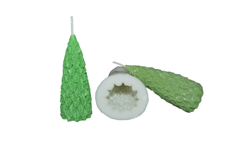 Tri - Dimensional Christmas Tree Silicone Candle Mould HCM22417, Niral Industries