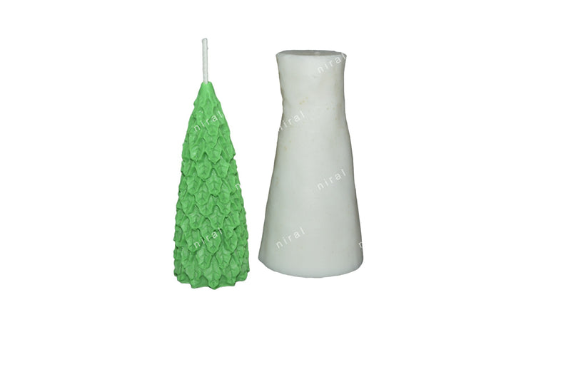 Tri - Dimensional Christmas Tree Silicone Candle Mould HCM22417, Niral Industries