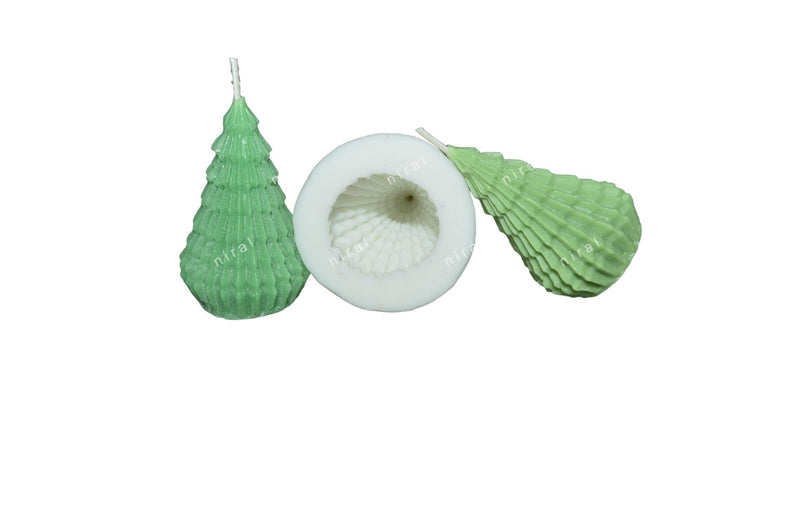 Pine Luminary Christmas Tree Silicone Candle Mould HCM22411, Niral Industries
